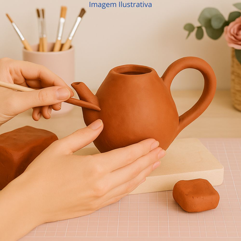quanto de argila para fazer caneca