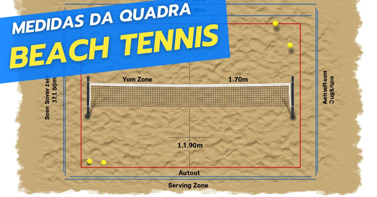 quantos metros de areia para uma quadra de beach tennis