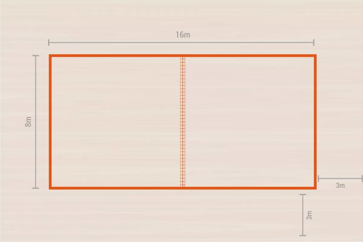 volume de areia para quadra de beach tennis oficial