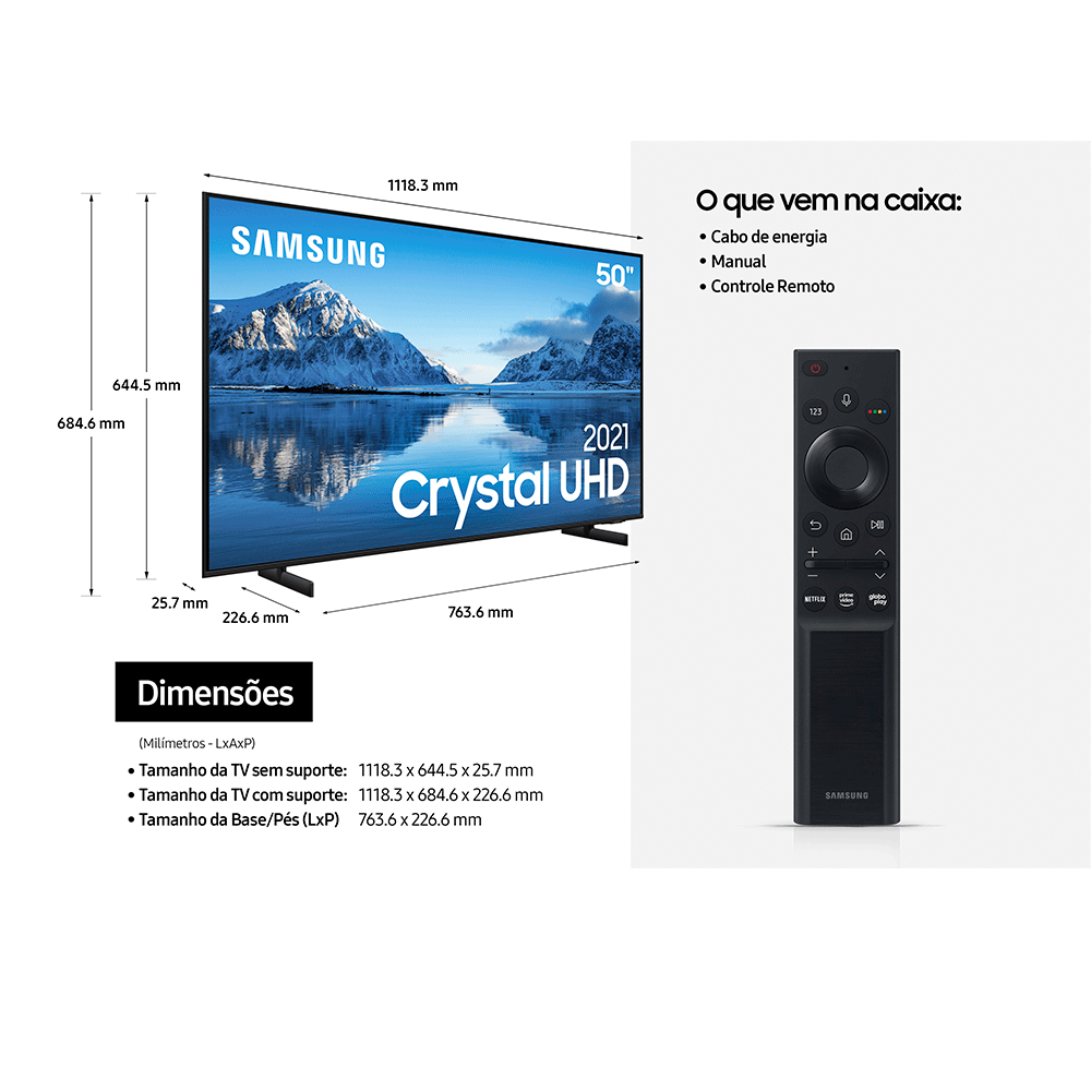 distância de visualização para TV 4K 50 polegadas