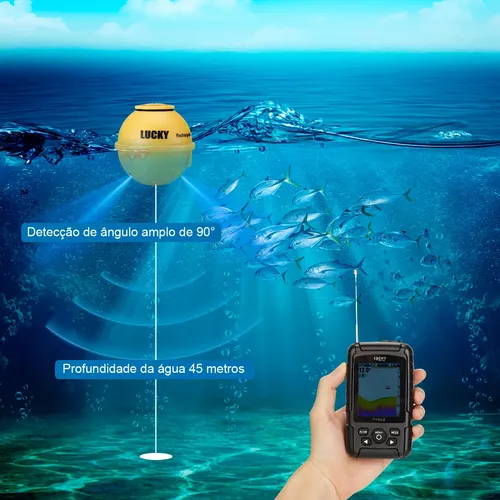 sonar para detectar peixes em grandes profundidades