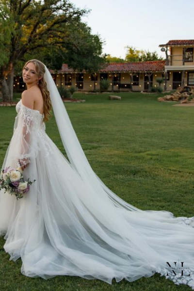 quantos metros de renda para um véu de noiva