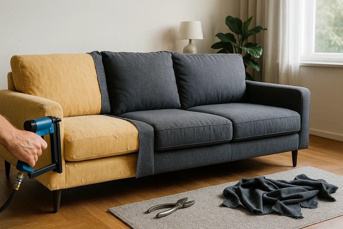 quanto tecido para forrar sofa 3 lugares