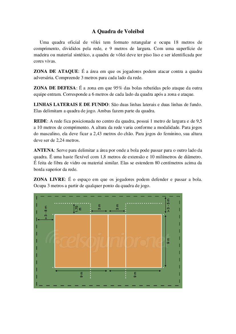altura rede volei masculino