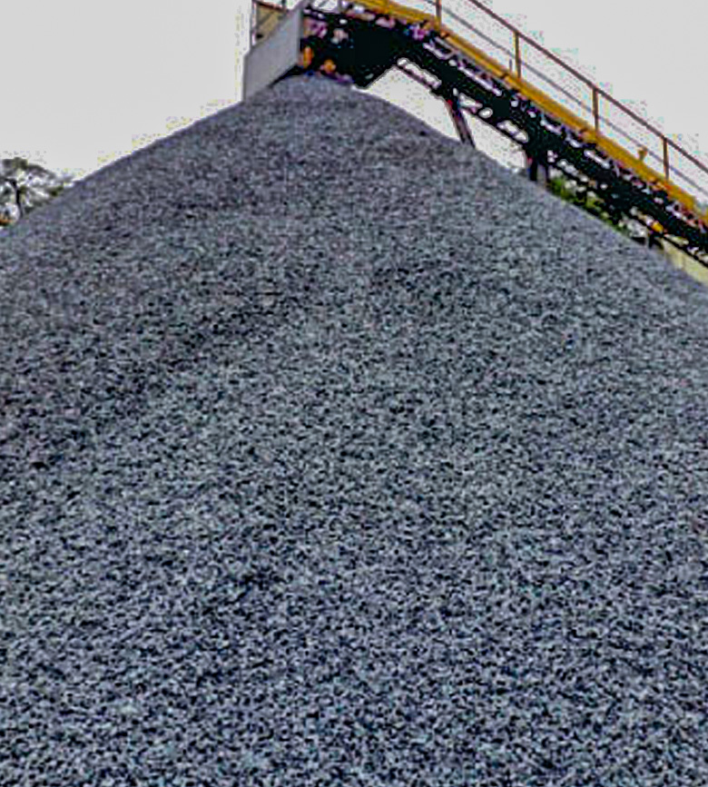 quantos quilos de Brita por metro quadrado