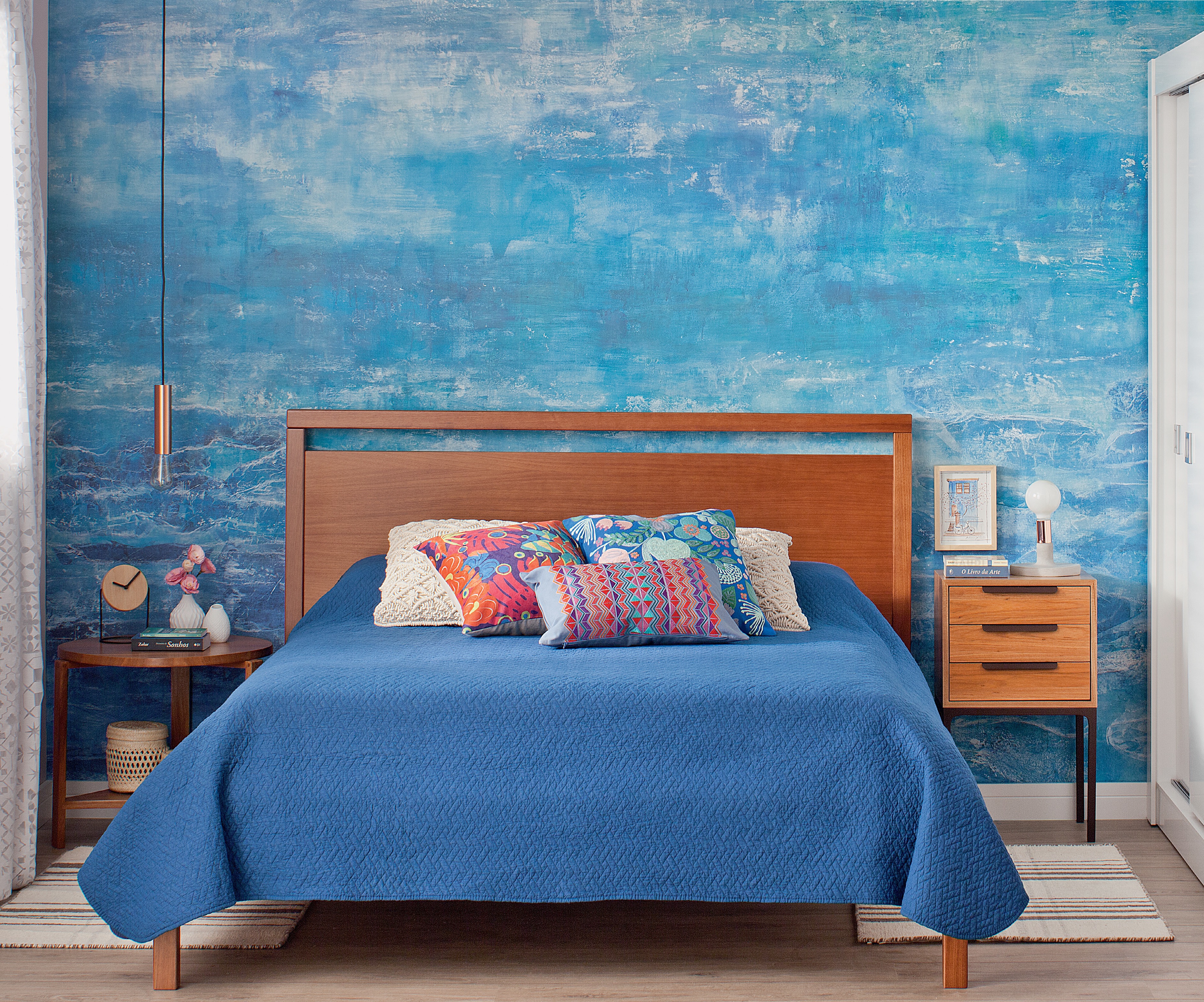 como usar azul no quarto de casal