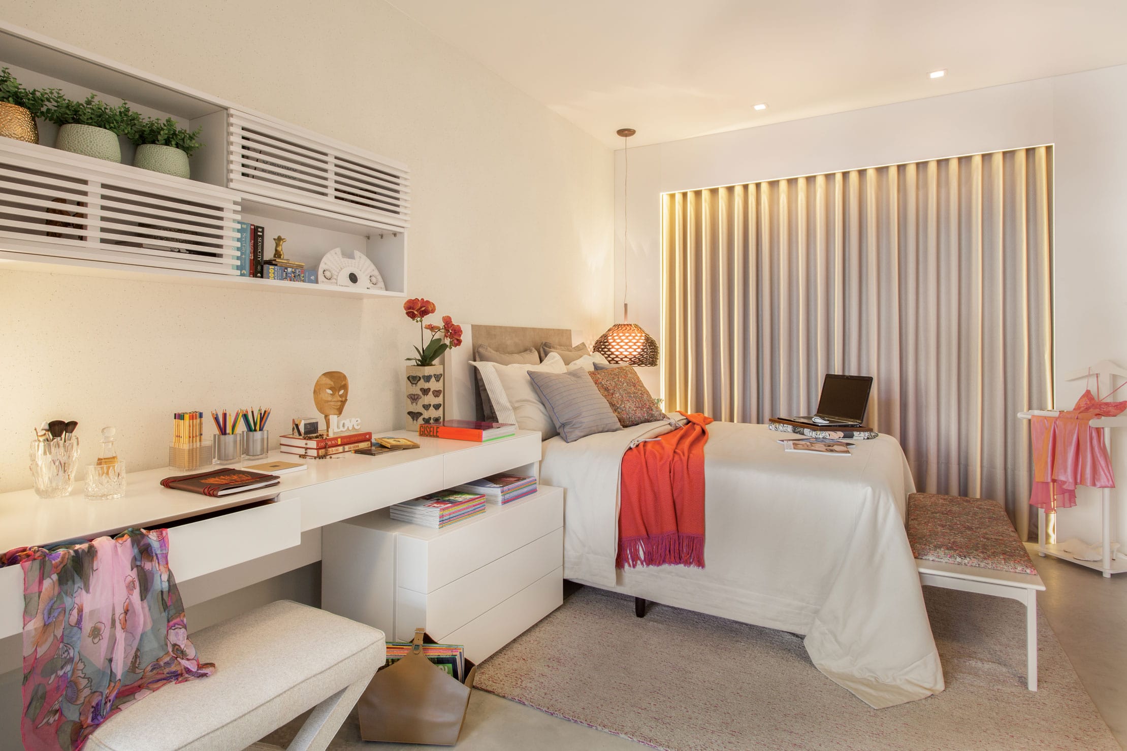 ideias de decoração quarto feminino jovem