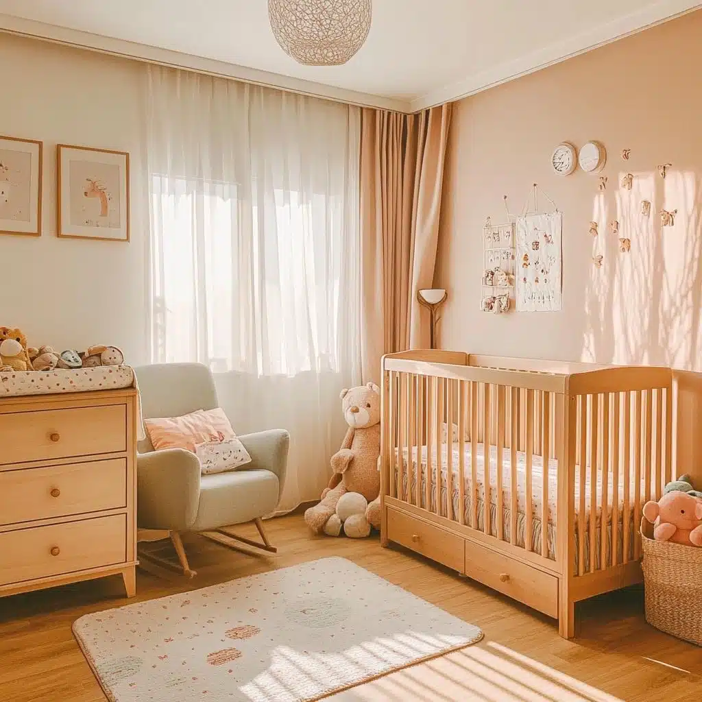 organização quarto de bebê pequeno