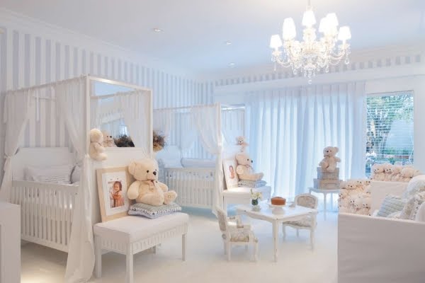 decoração quarto bebê gêmeos funcional