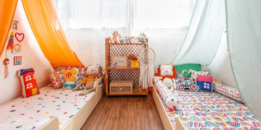 como organizar quarto de gêmeos pequenos