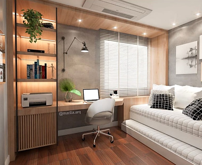 ideias para quarto de hospedes pequeno e funcional