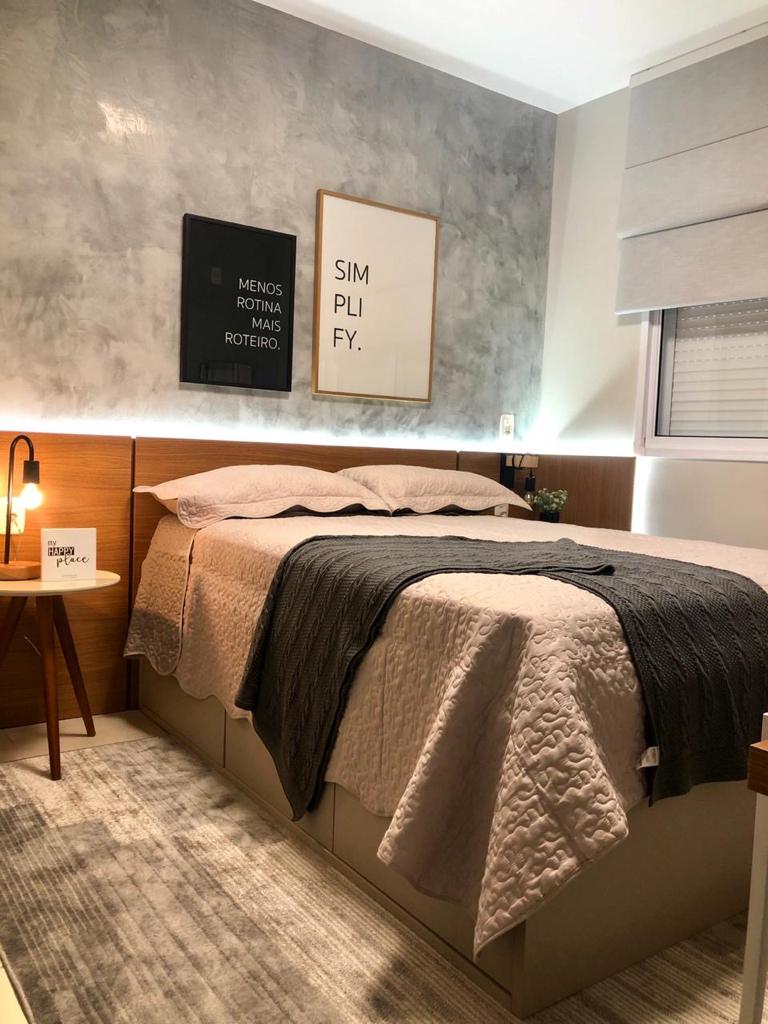 quarto de hospedes com escritorio integrado