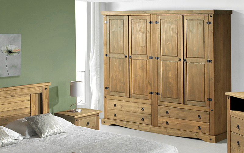 combinação rústico e moderno em quartos