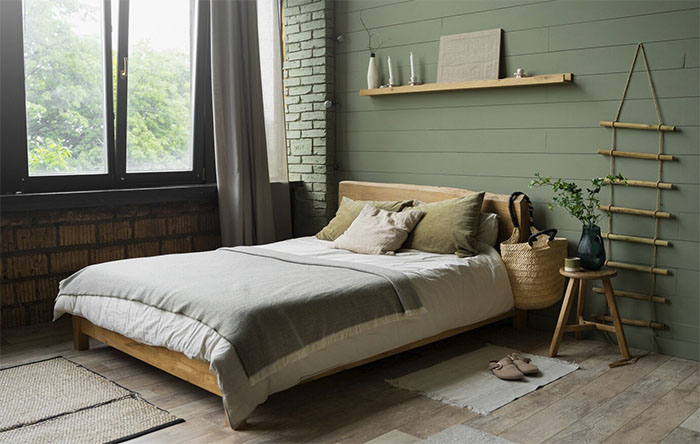 decoração quarto rústico moderno