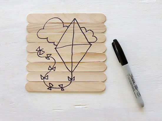 quebra cabea de palito de picol