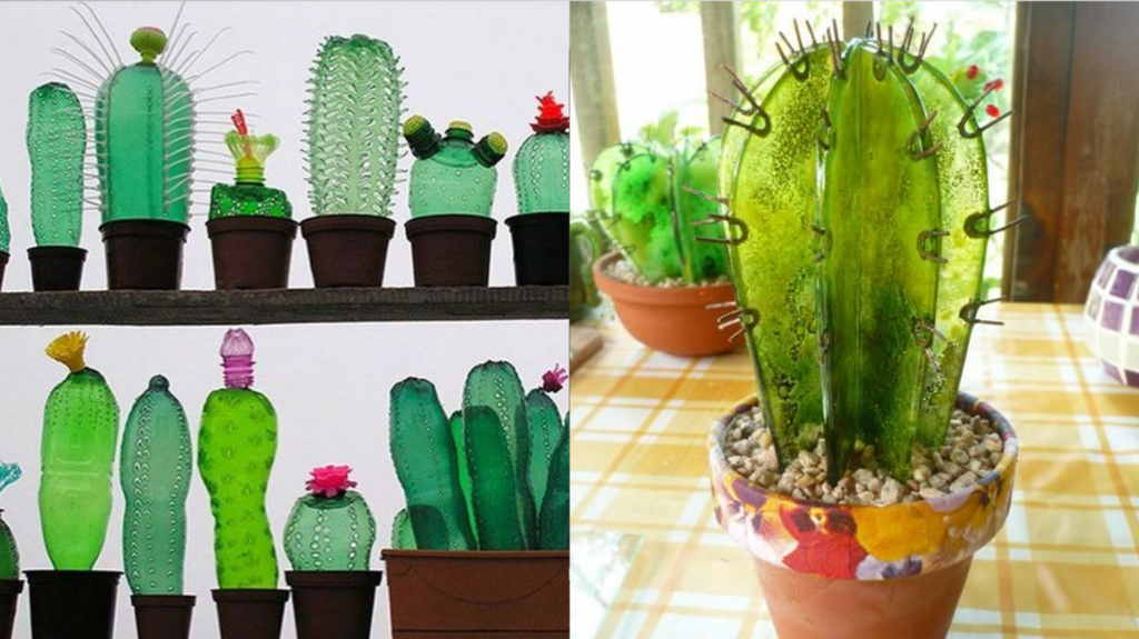 reciclagem com garrafa pet