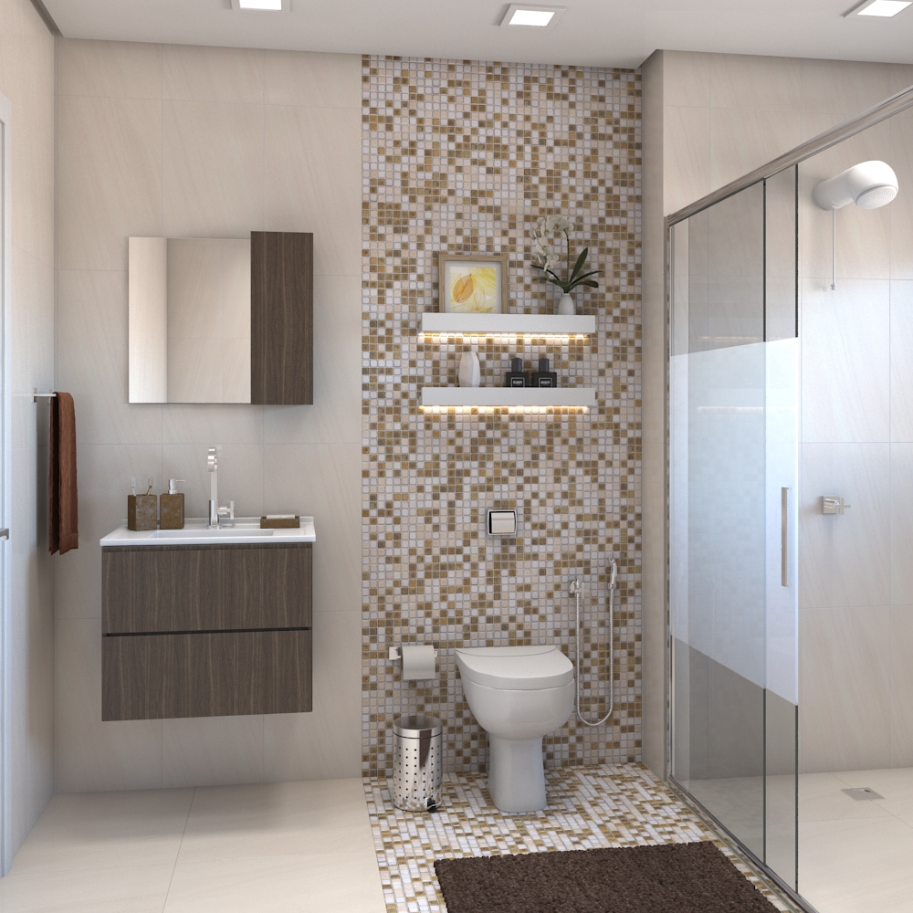 custo pastilha vidro banheiro