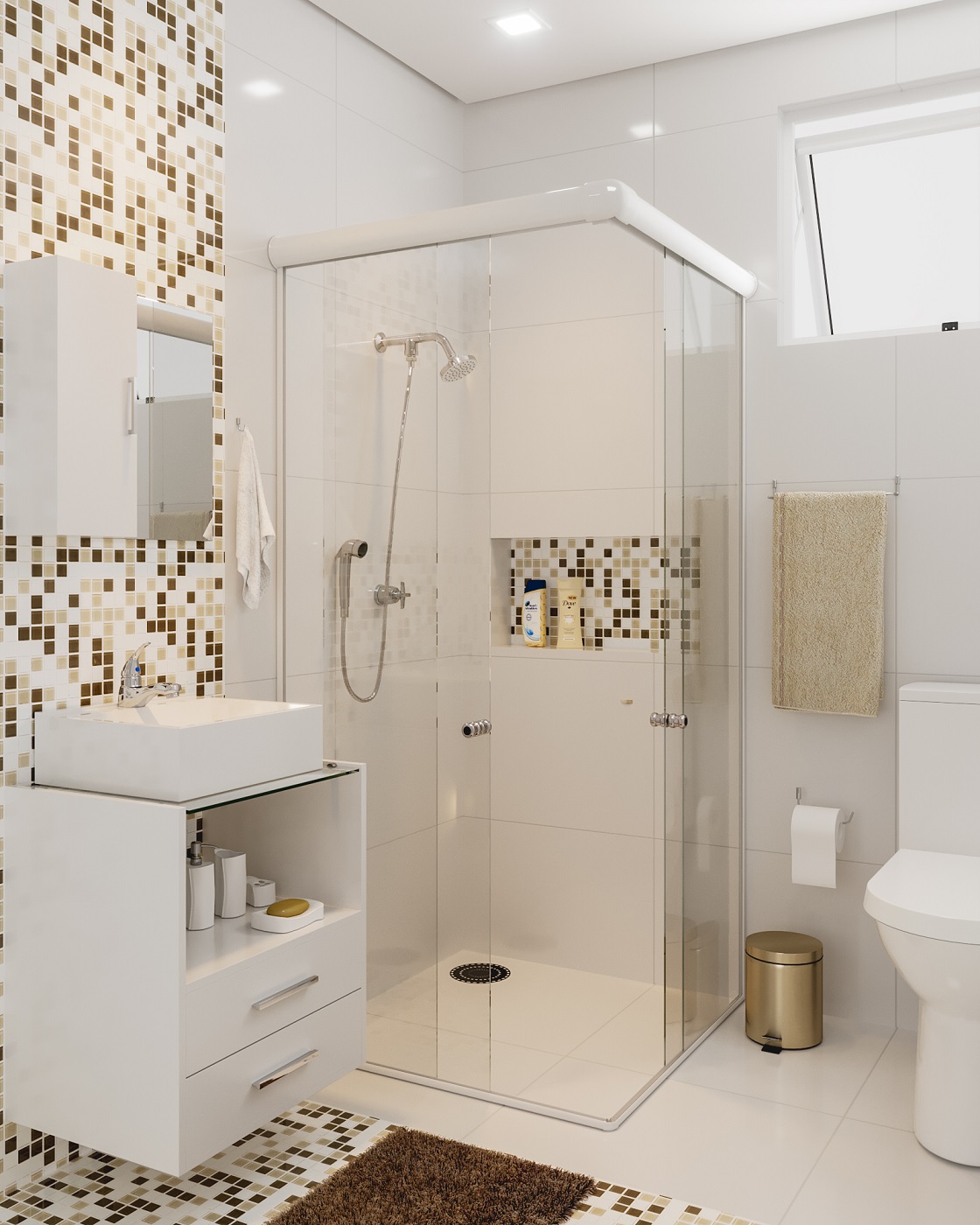 custo pastilha vidro banheiro