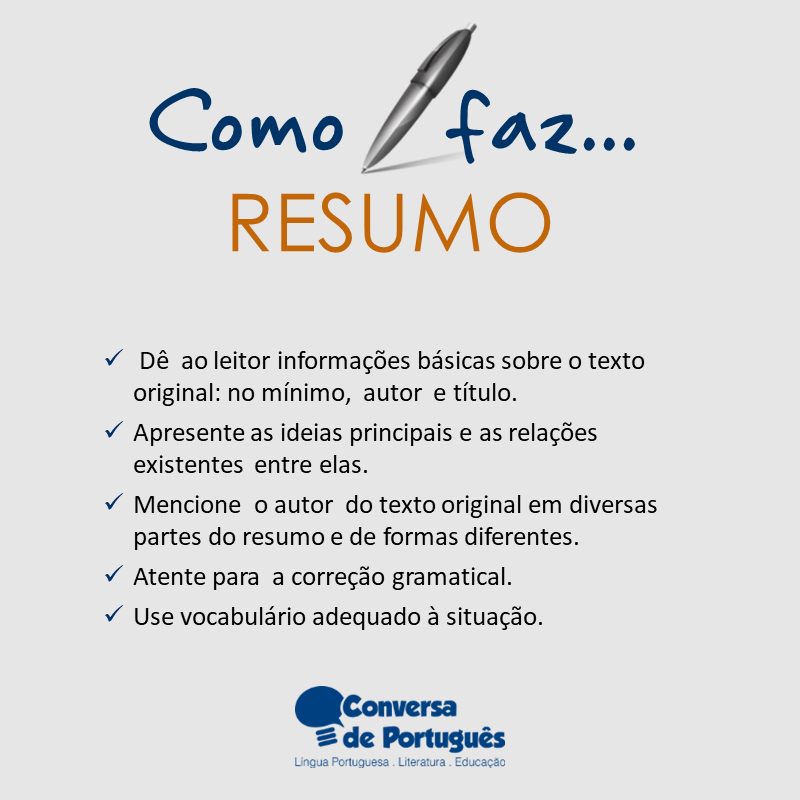 resumo como fazer