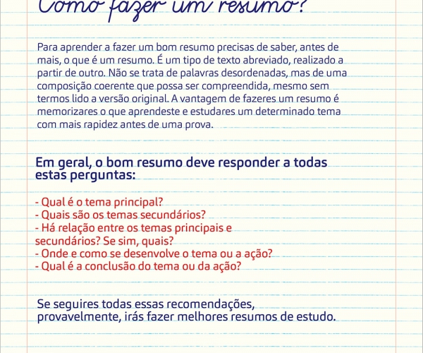 técnicas de elaboração de resumos