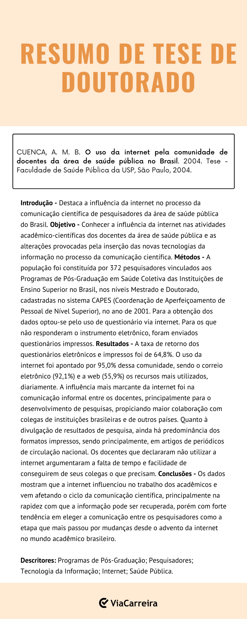 resumo conciso e objetivo