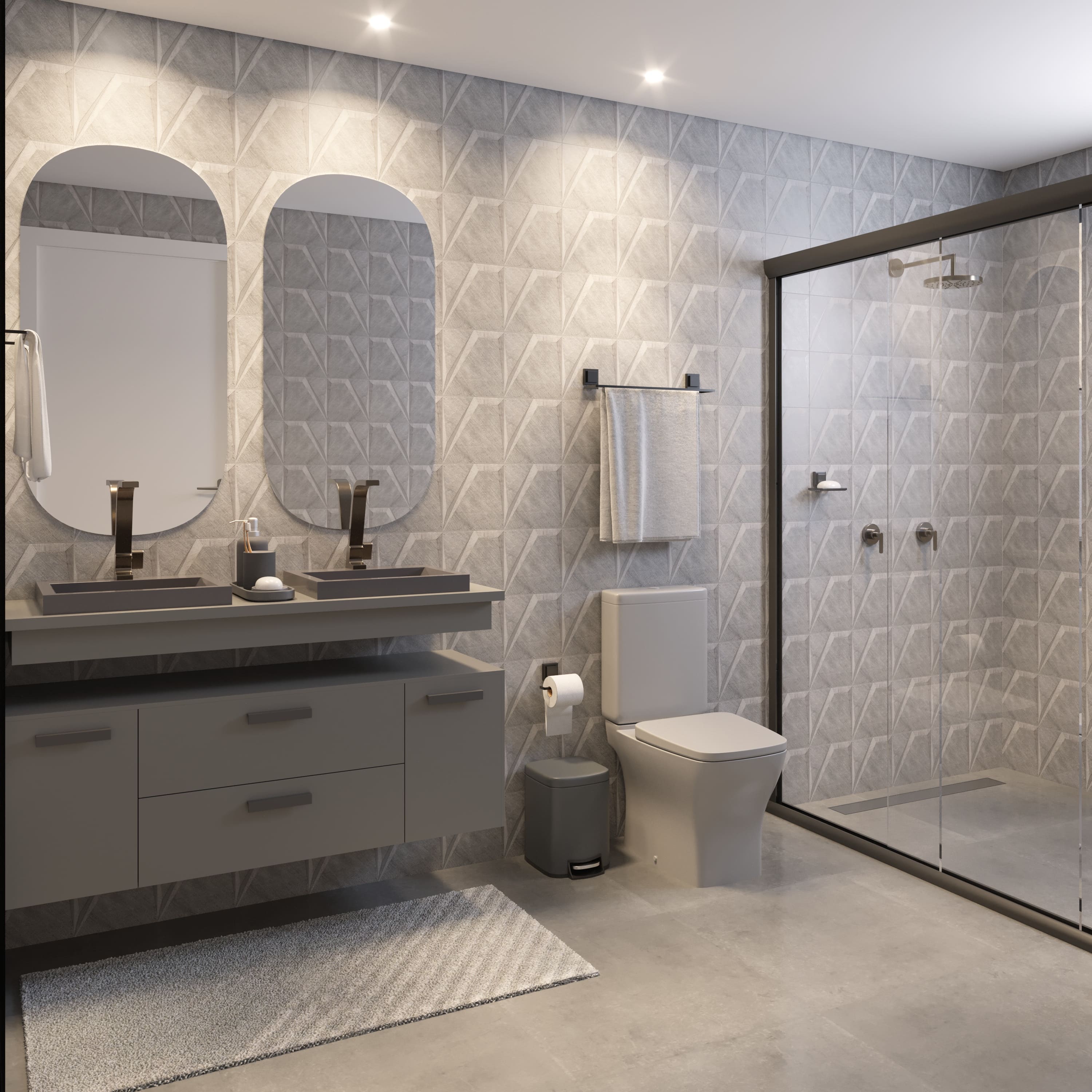 revestimento 3d para banheiro