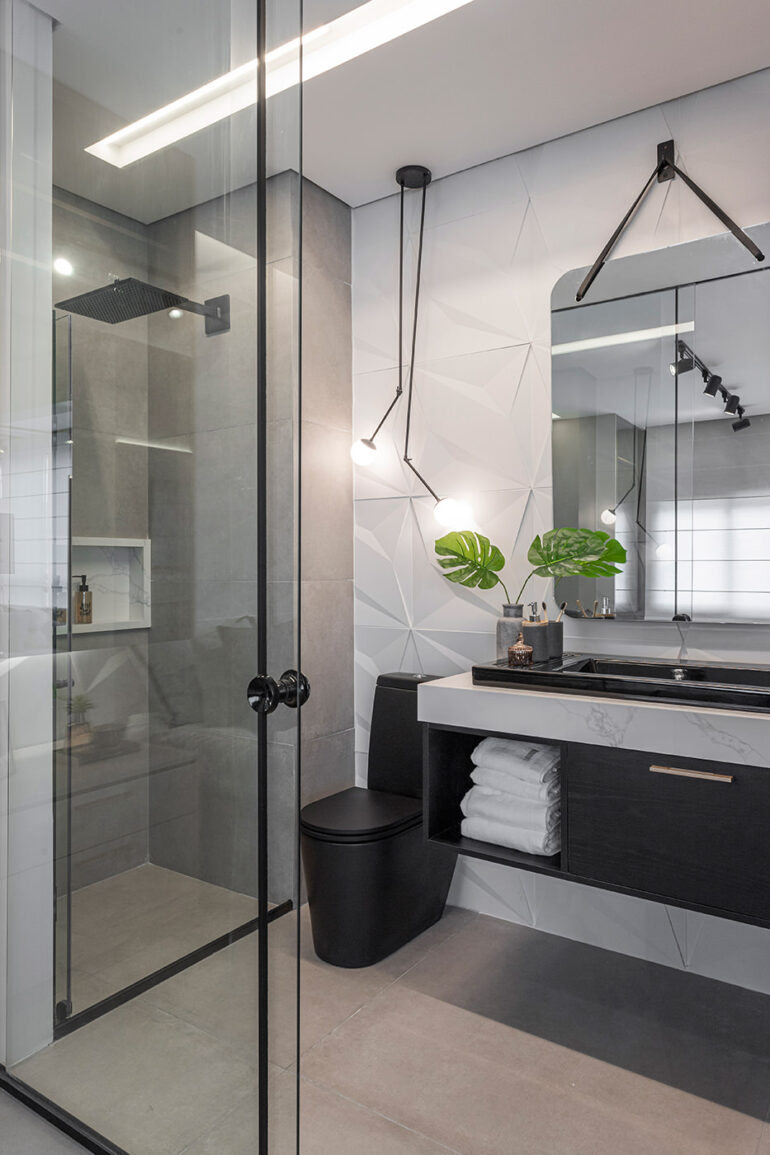 revestimento 3d para banheiro box