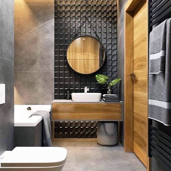 placas de porcelanato 3d em áreas molhadas