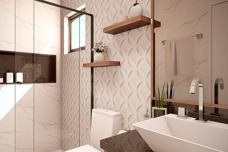 revestimento 3d para banheiro