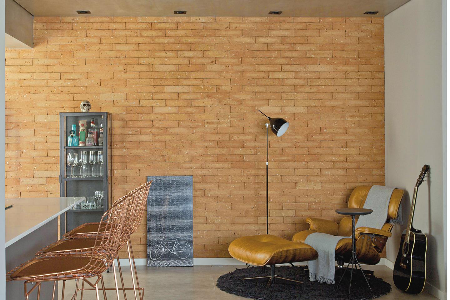 revestimento de parede de tijolo aparente