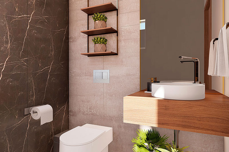 ideias de revestimento para lavabo