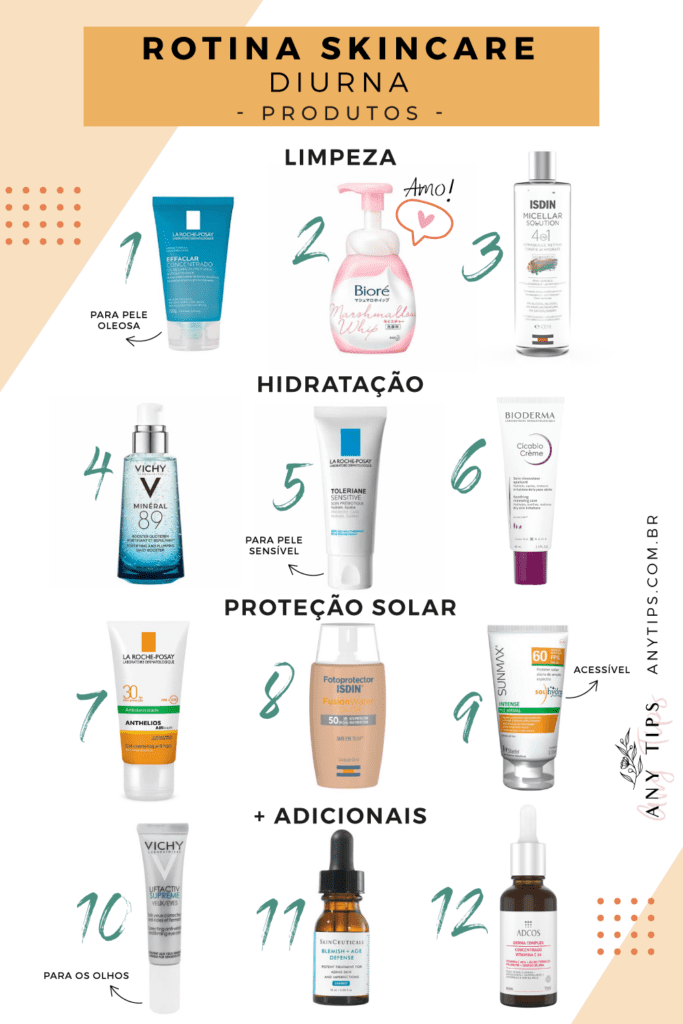 rotina skincare diurna pele oleosa