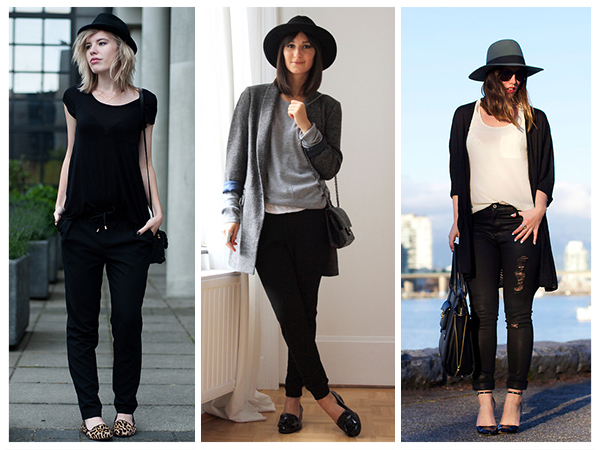 estilo boho chic com chapéu fedora