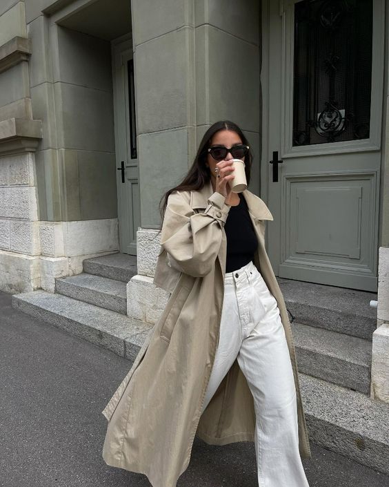 roupa para usar com trench coat feminina