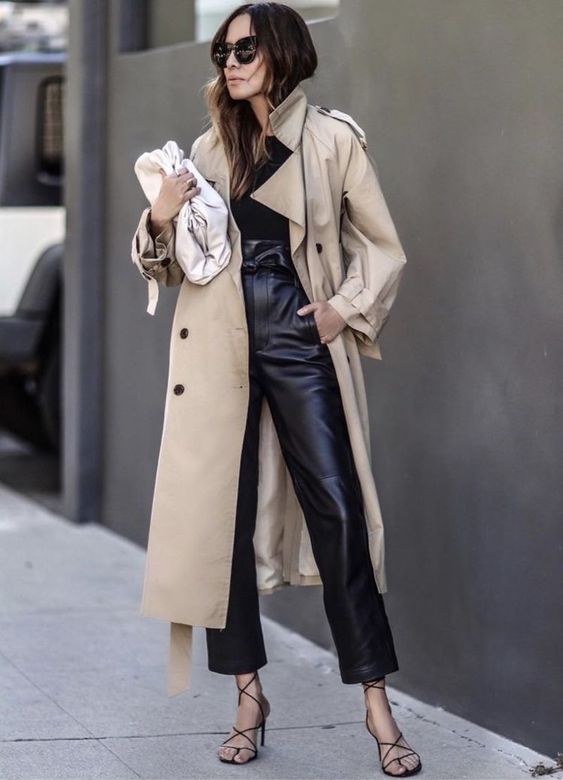 roupa para usar com trench coat feminina