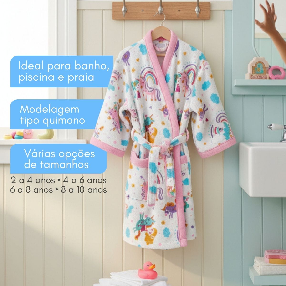 Como escolher o tamanho ideal de roupão infantil por idade