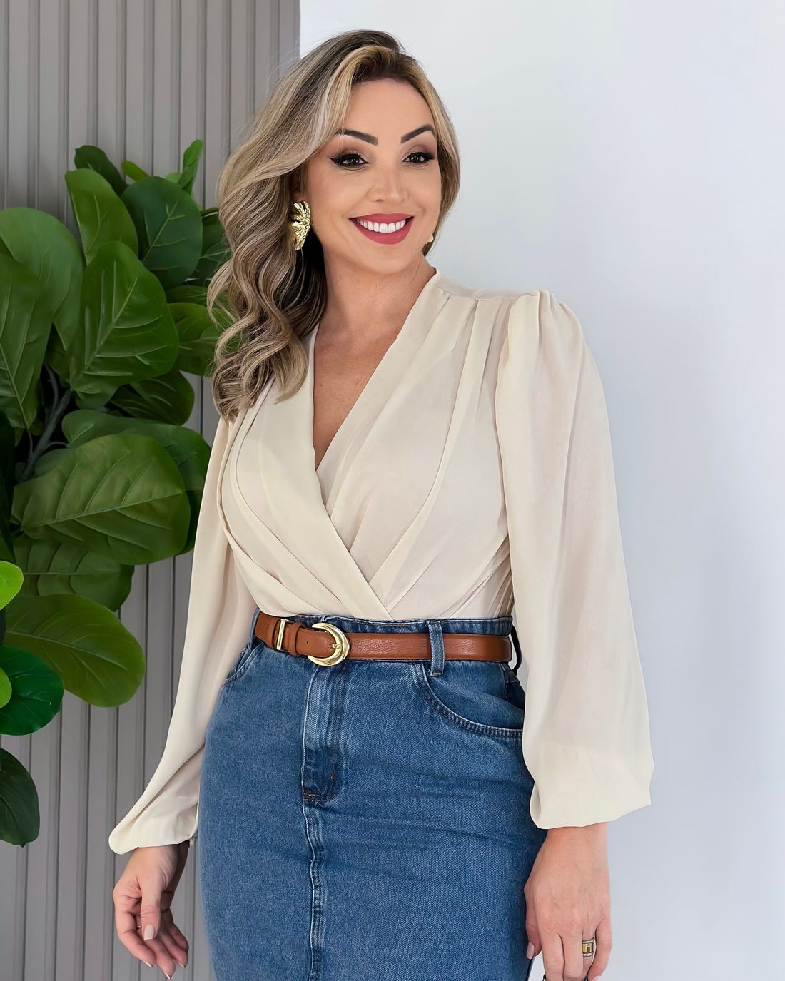 saia jeans midi
