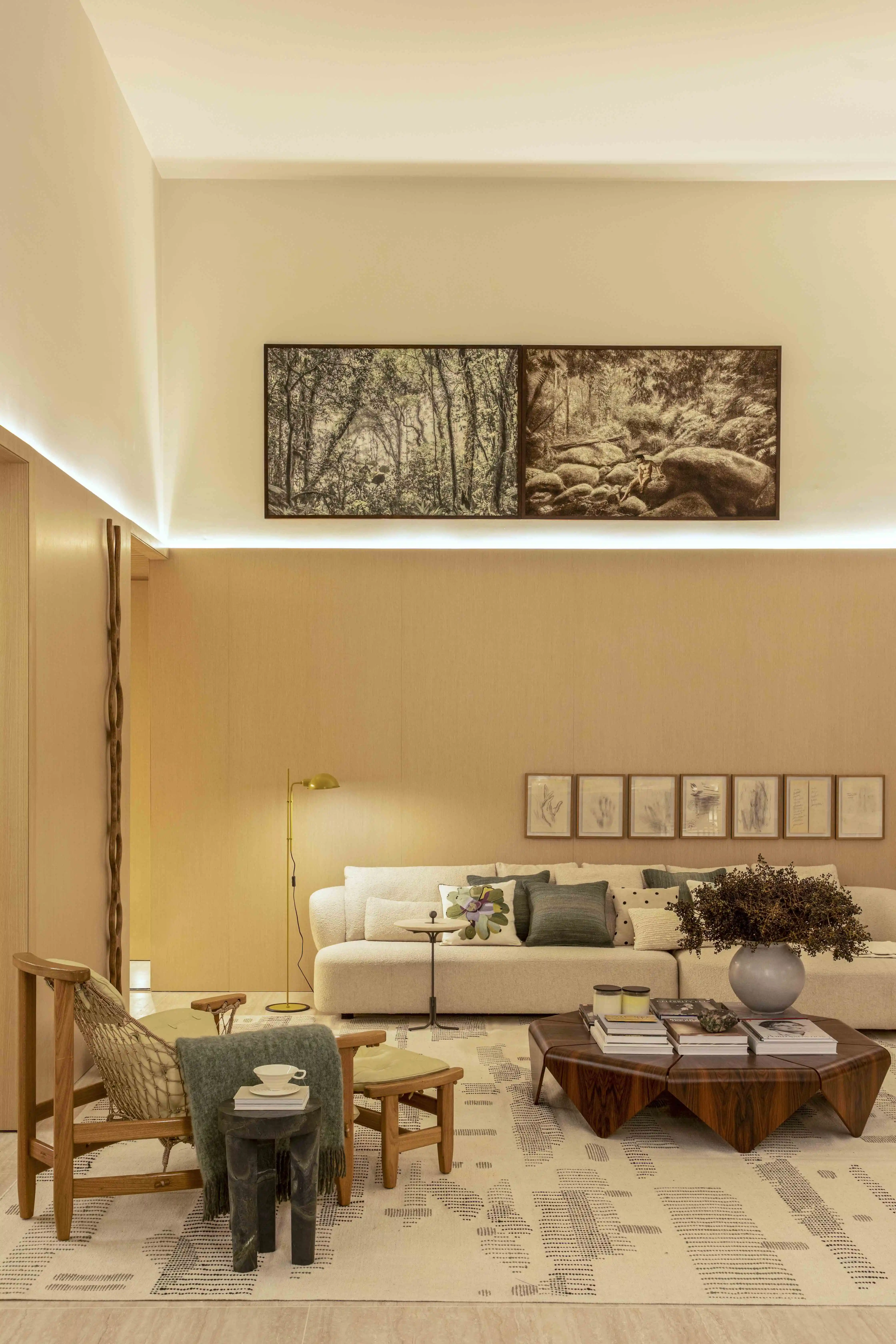 iluminação pé direito alto