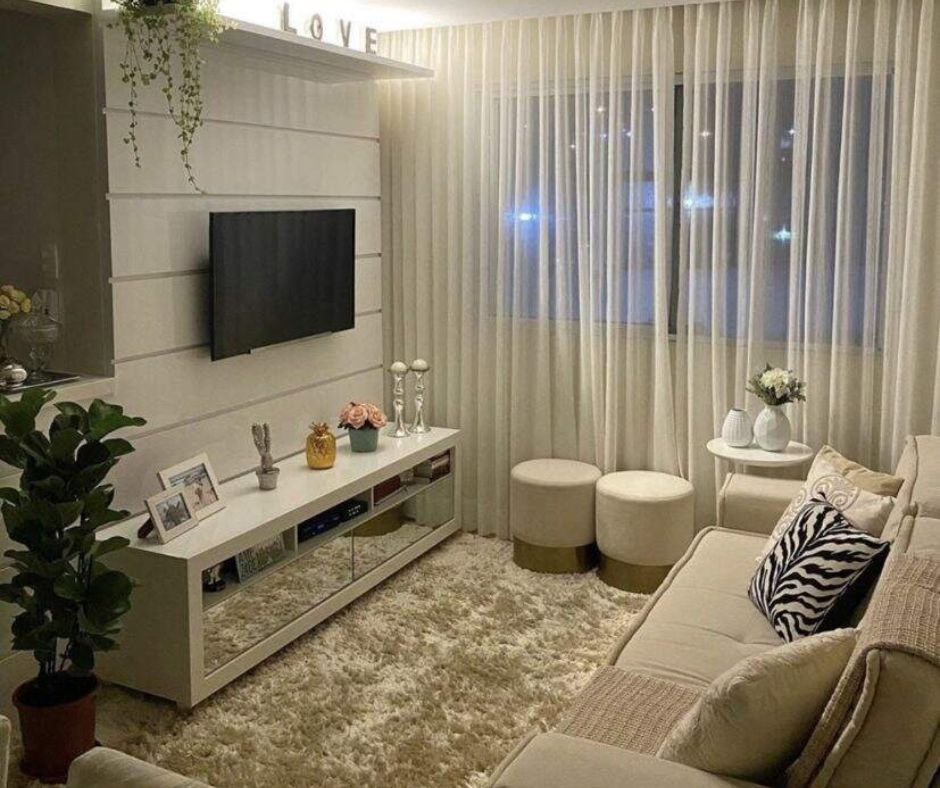 decorar sala pequena minimalista 2025