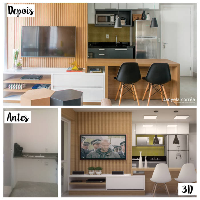 Móveis versáteis para otimizar espaços em conceito aberto