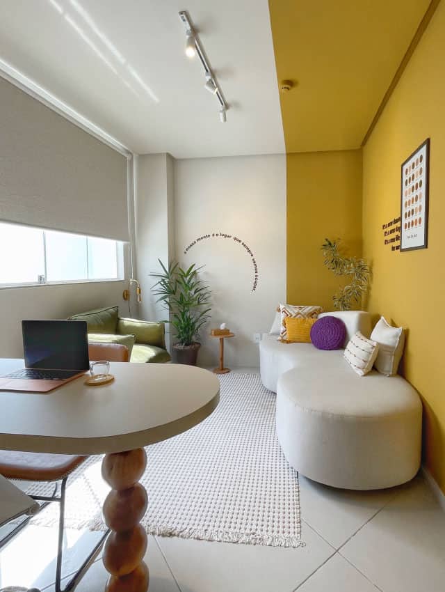 como pintar parede com duas cores