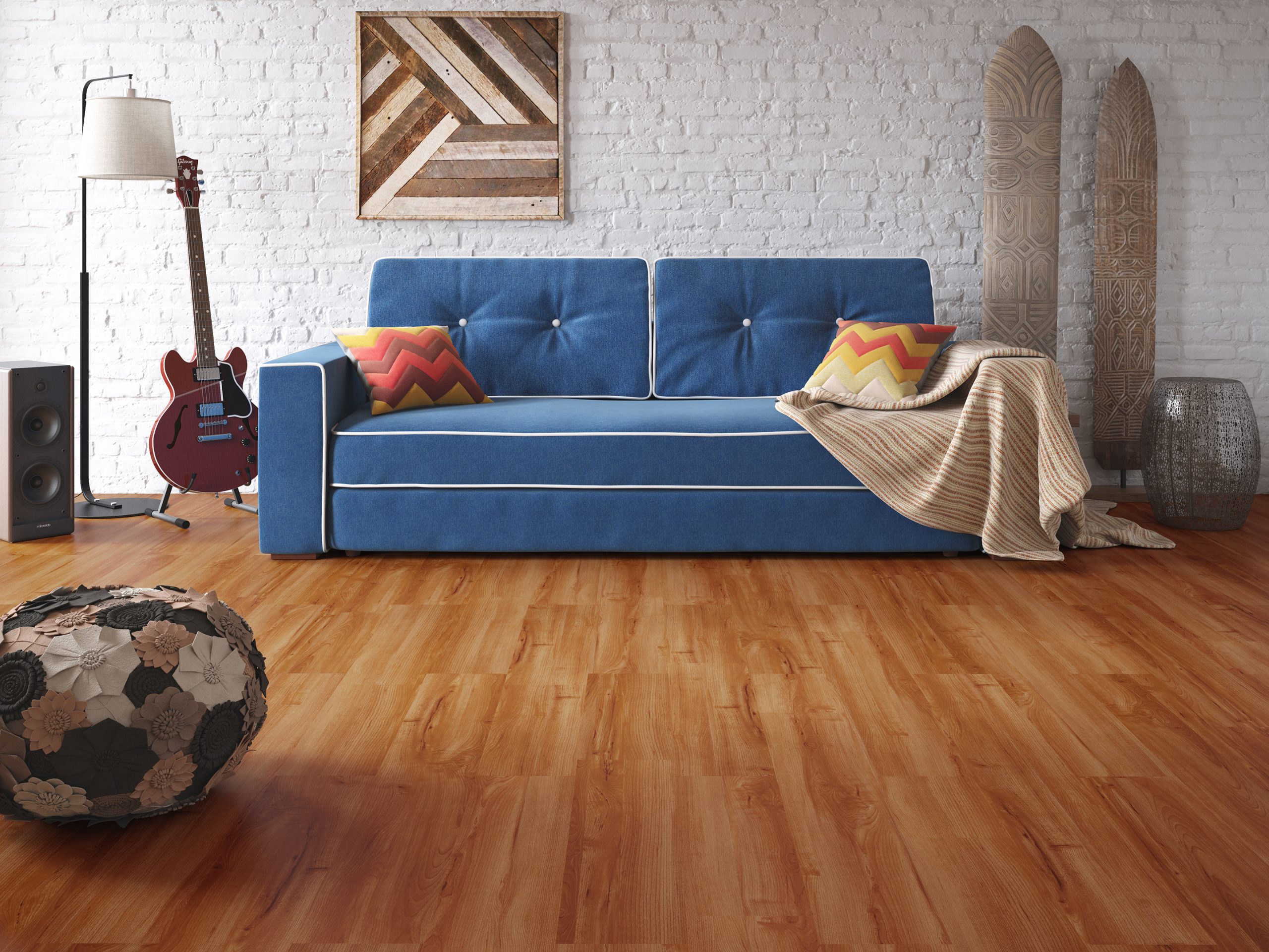 como combinar cores de parede com piso de madeira