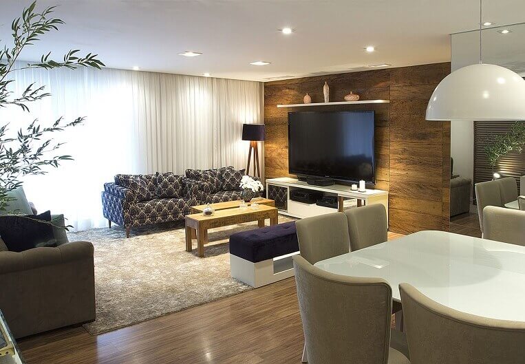 tendências de assoalho para sala de estar