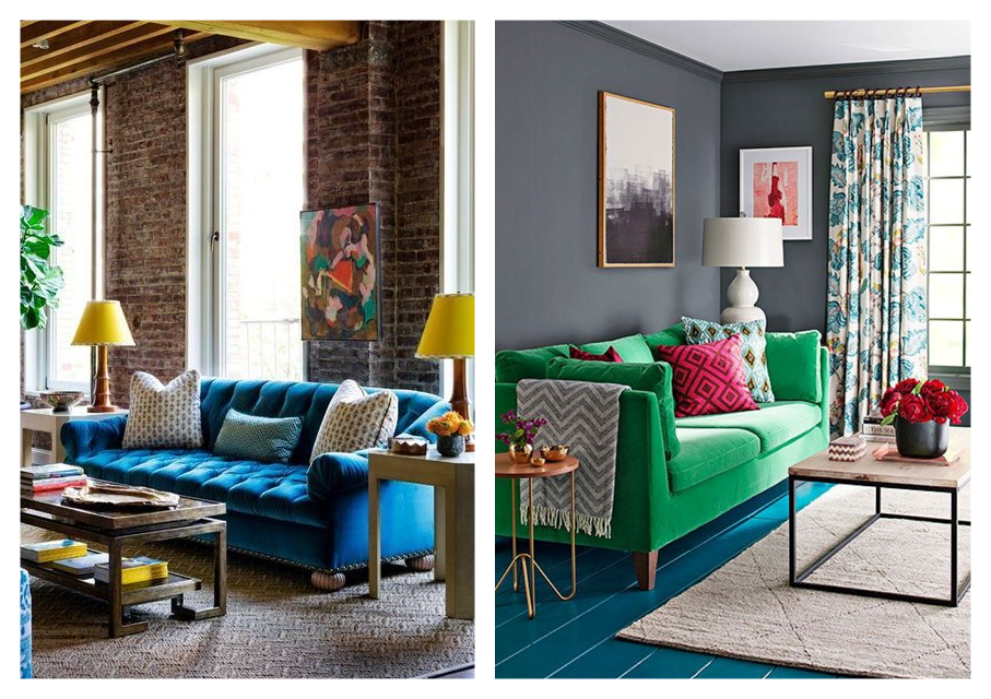 tendências de cores para sofá 2025