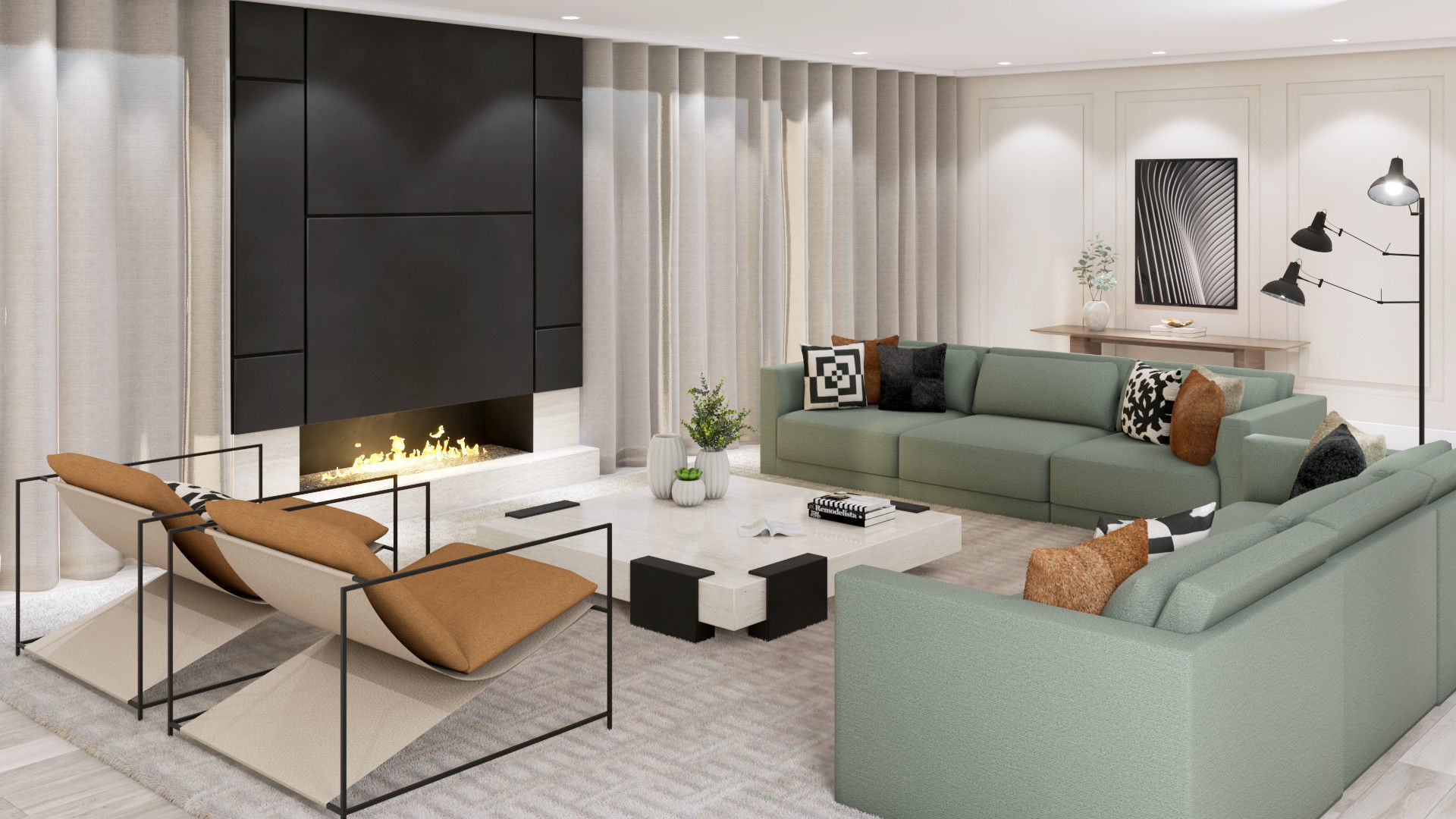 sala de estar de luxo