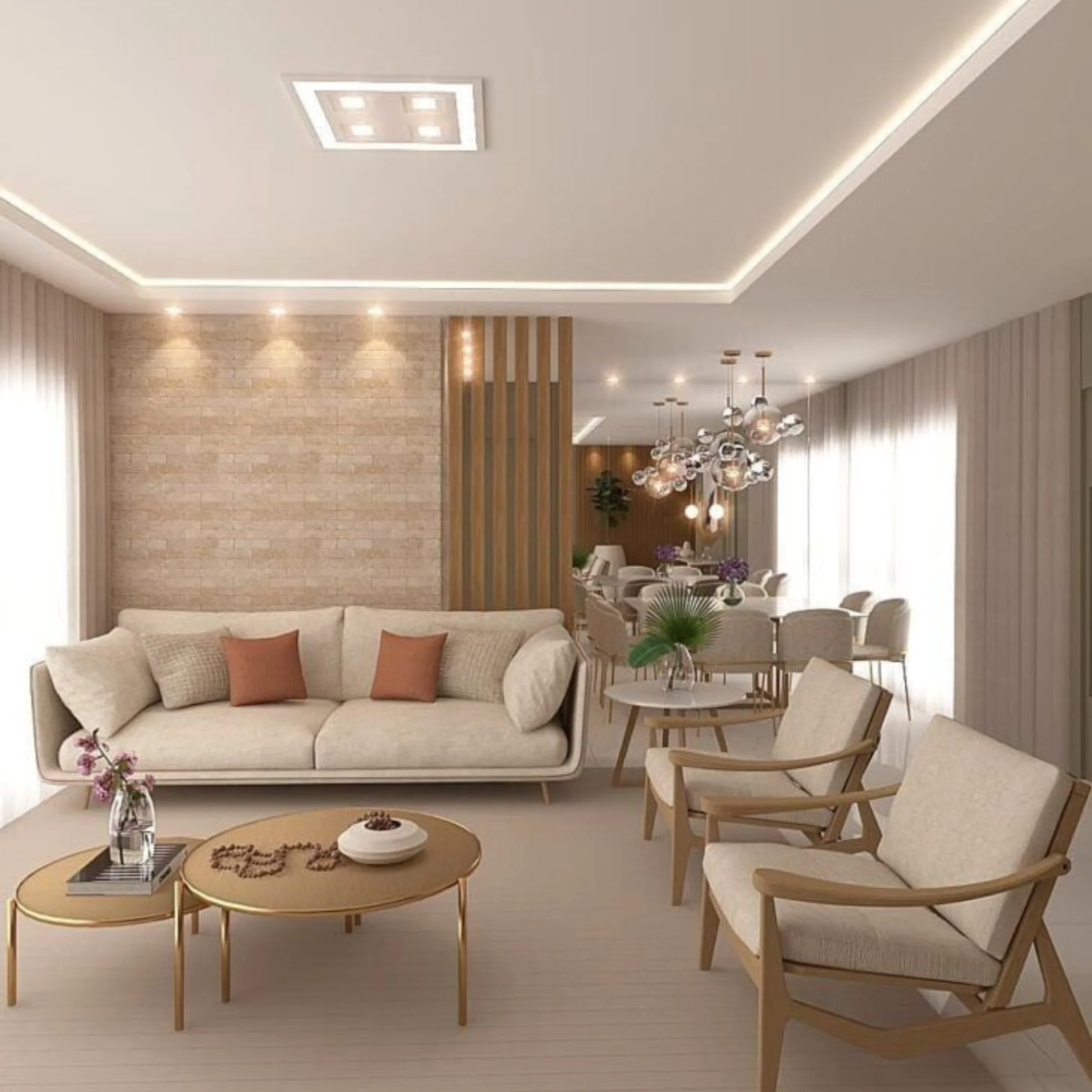 tendências sala de estar luxo 2025