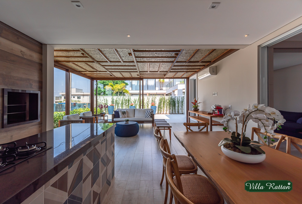 sala de estar e jantar integradas