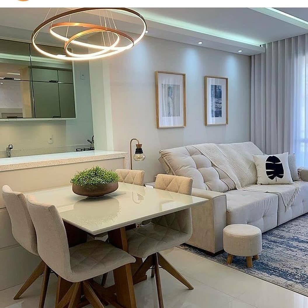 como integrar sala de estar e jantar em apartamentos pequenos