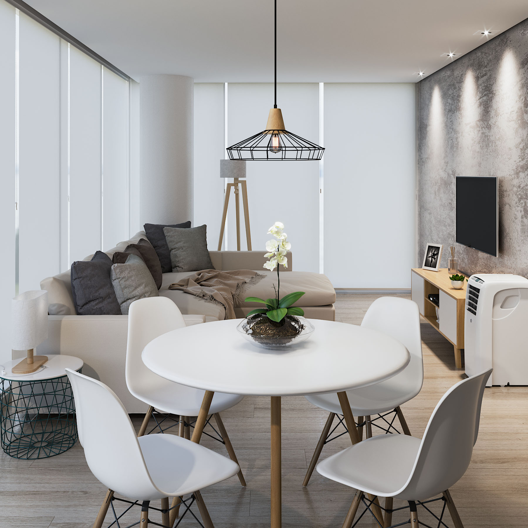 ideias de decoração para sala de estar e jantar integradas