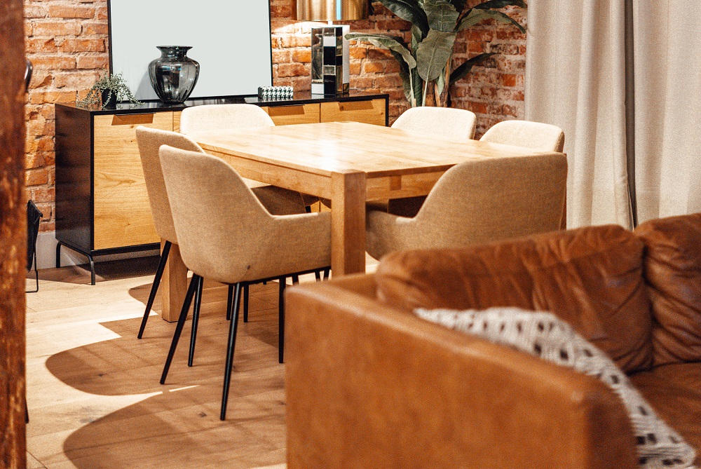 sala de estar e jantar integradas